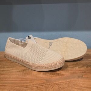 Esprit Womens Nioma Slip On Sneaker Cream Knit Espadrille 9